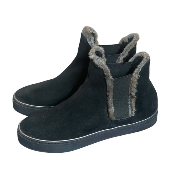 Stuart Weitzman Women's black Gray
Fur Trim Ankle Boot Size 8.5M - Picture 4 of 13